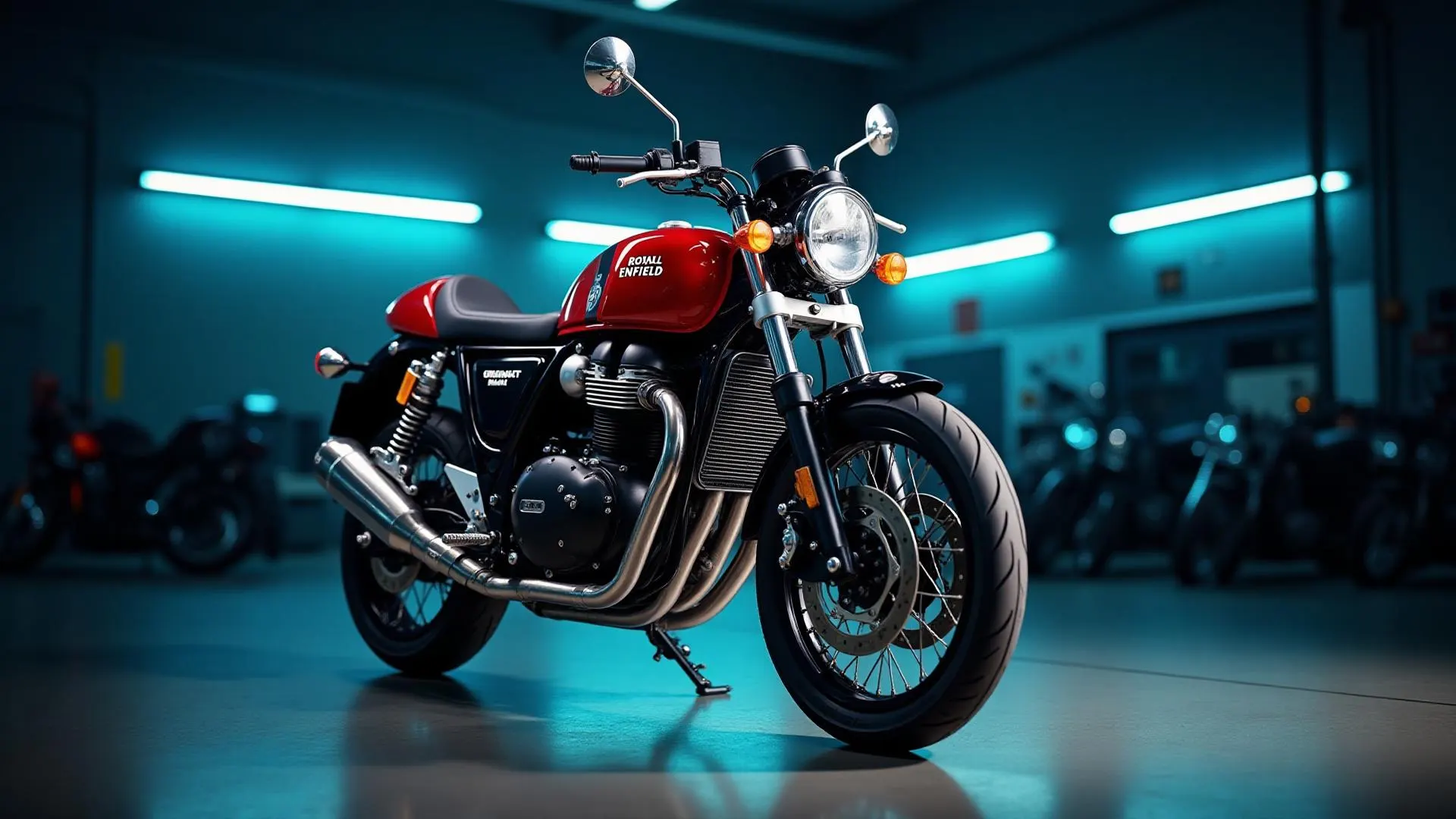 Royal Enfield motorcycle at GMW Royal Enfield service center
